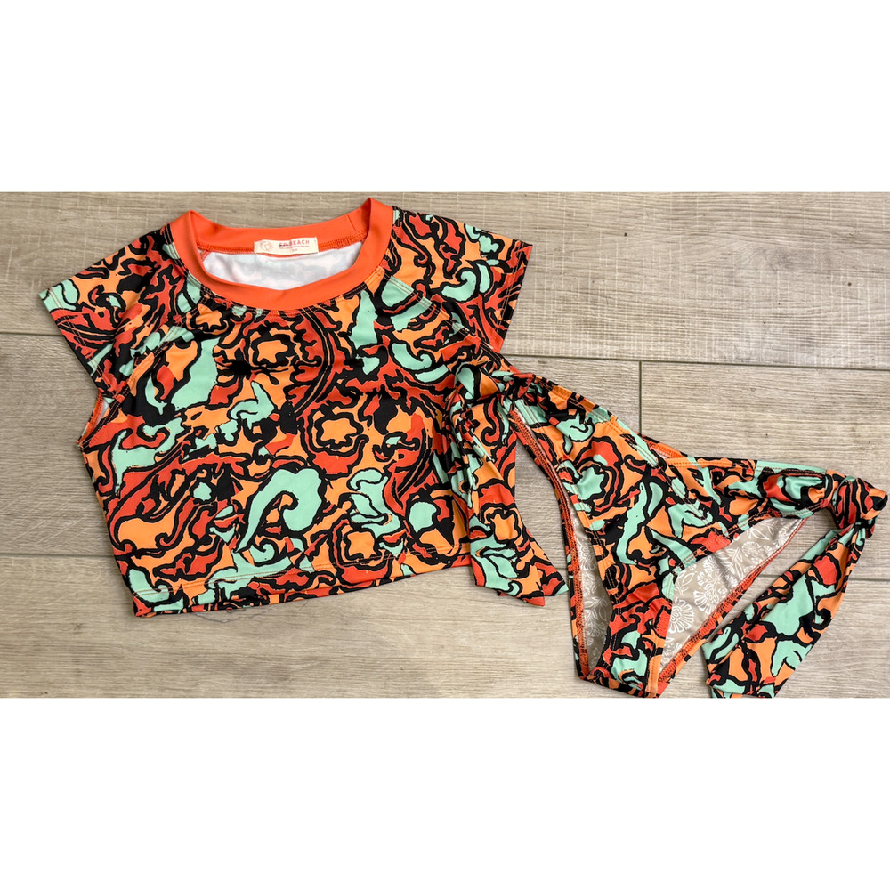 FREE PEOPLE FP BEACH FREE-EST SONNY CROPPED TOP RENEE BIKINI BOTTOMS SWIMSUIT S - Picture 7 of 9